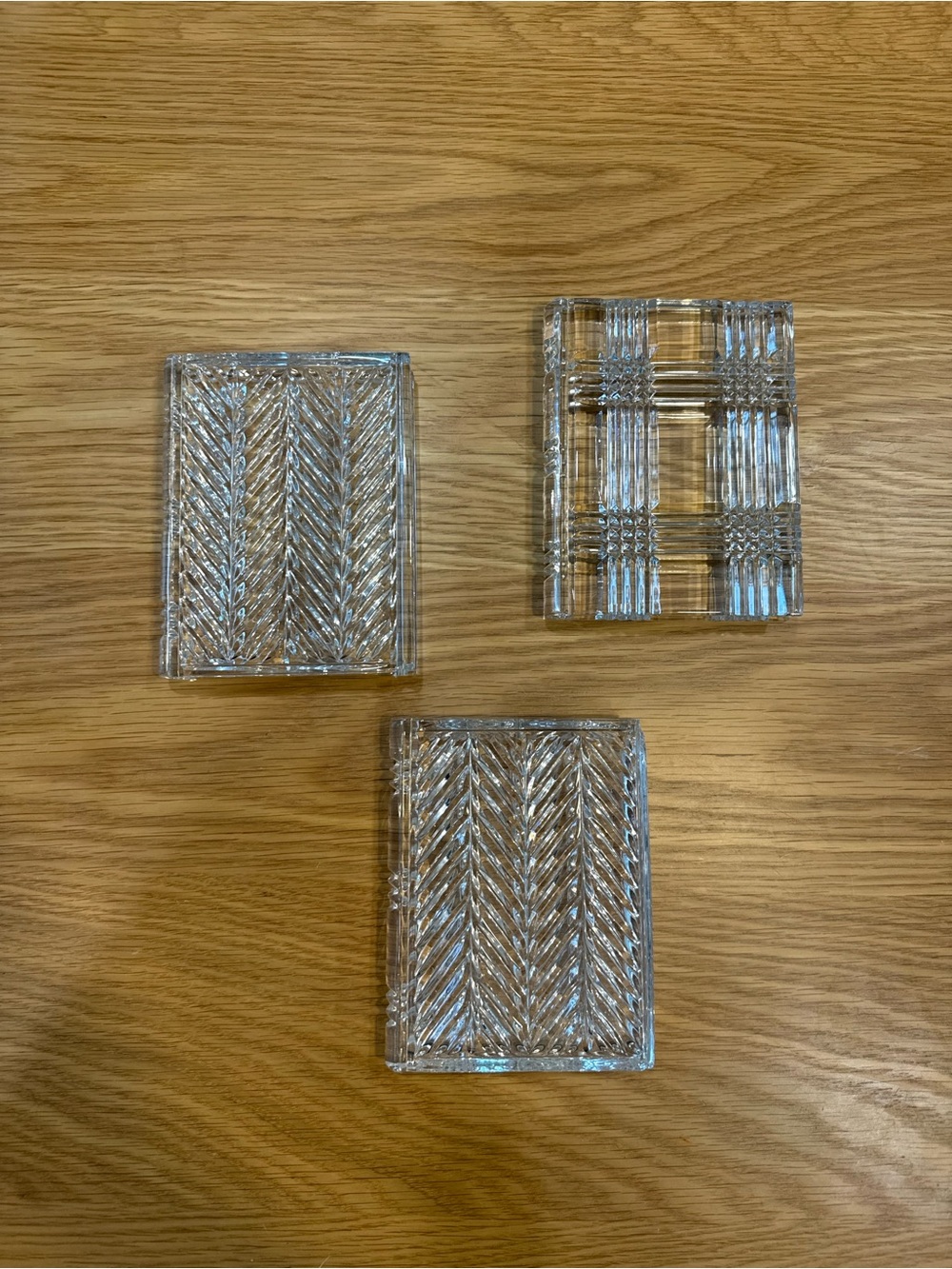 Vintage Ralph Lauren Cut Crystal Decorative Book Figurine / paperweightsSet of 3